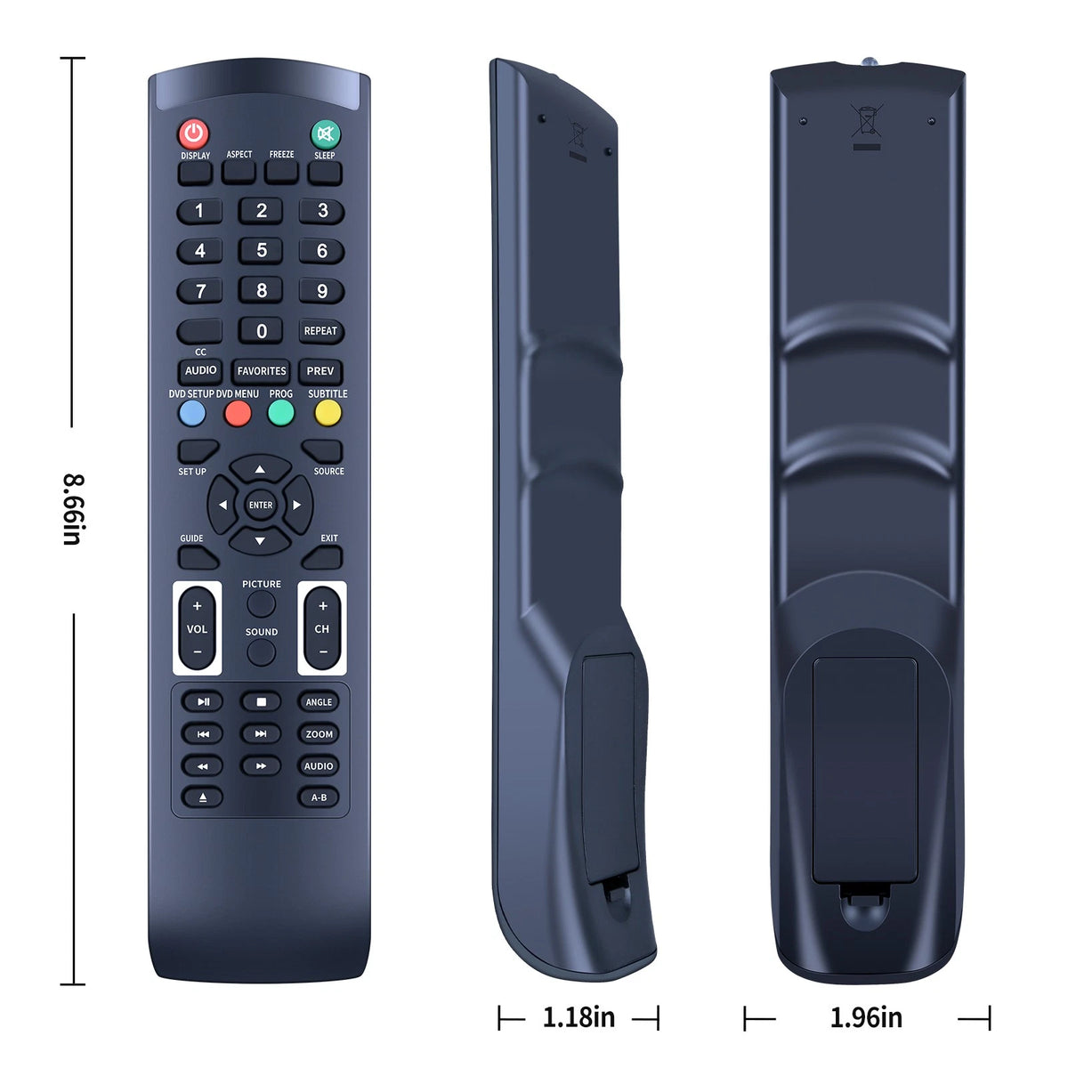 Remote Control For GPX TV TDE5074B, TDE4074W, TDE4074B