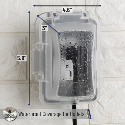 Bates Weatherproof Electrical Outlet Cover, 1-Gang, Outdoor 1 Pack, Clear