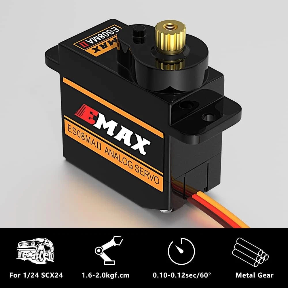 Emax Servo ES08MAII 12g Analog RC for 1/24 Axial SCX24 1PCS
