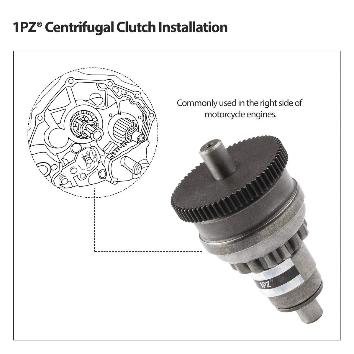 1PZ BE5-001 ATMT1-170 Starter Clutch Bendix for GY6 49cc 50cc 139QMB 1P39QMB...