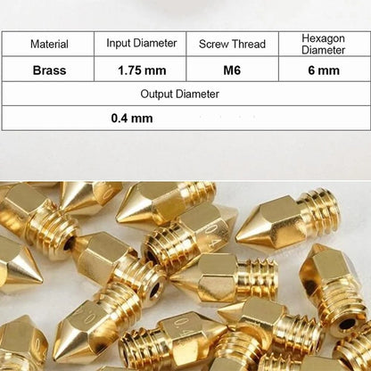 16Pcs Ender 3 Nozzles 0.4mm, MK8 Extruder 0.4mm Compatible for...