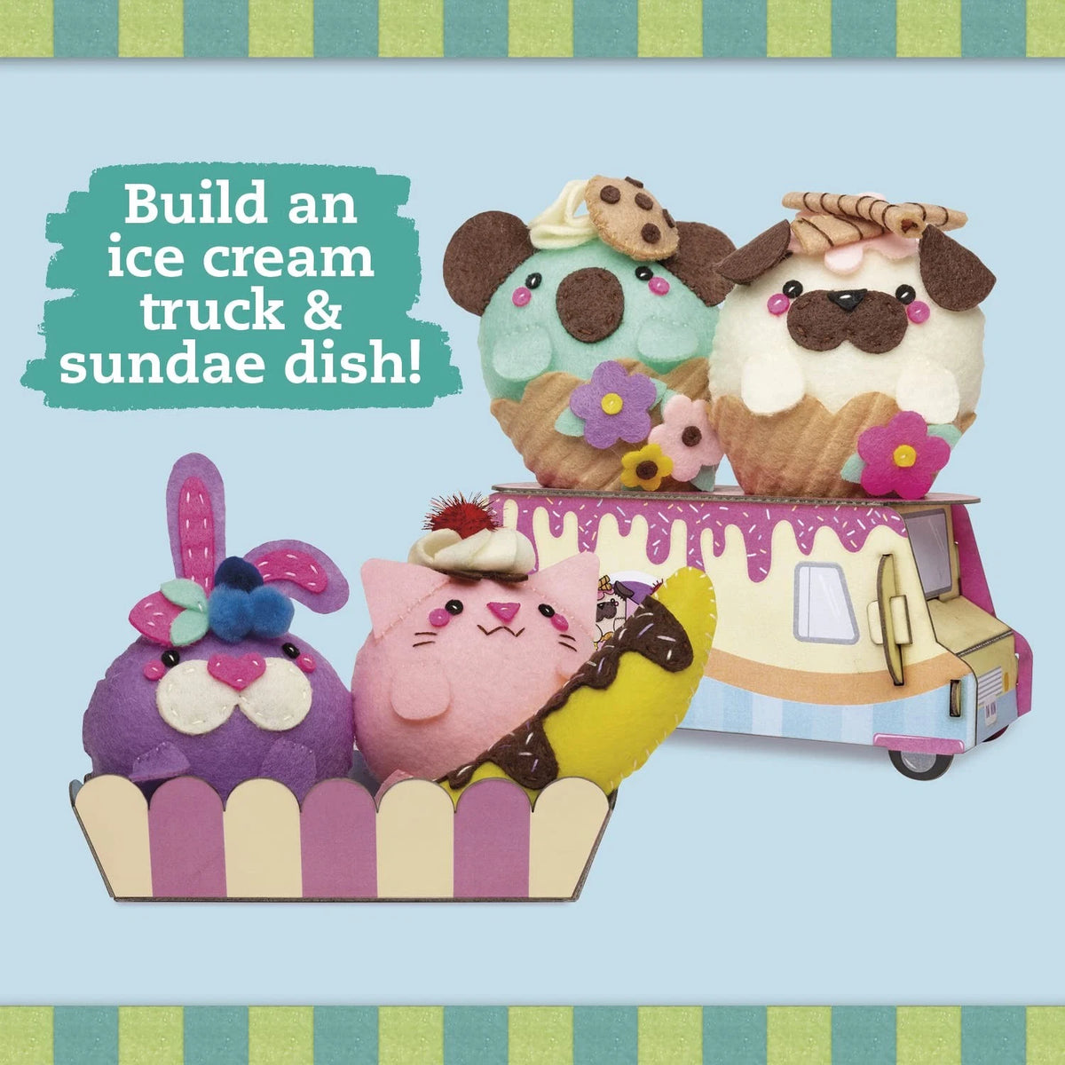 Klutz Sew Your Own Ice Cream Animals Compact, Multicolor