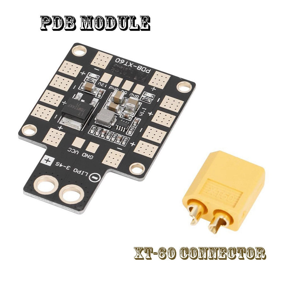 PDB-XT60 Copper Power distribution board W/ BEC 5V & 12V 2oz For RC Multirotors