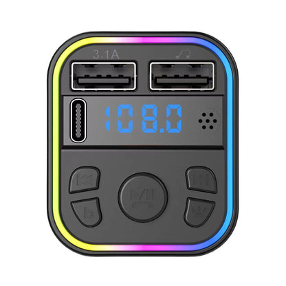 Car FM Transmitter Adapter Radio MP3 Player Type-C Dual USB Fast Charger