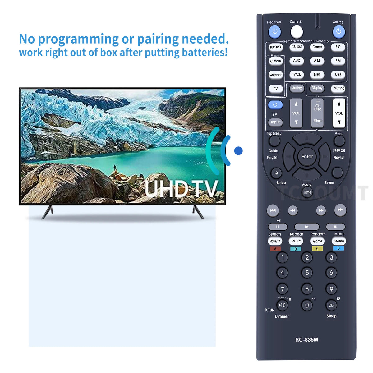 RC-835M For Integra AV Receiver Remote Control DTR-20.4 DTR20.4 DTR204