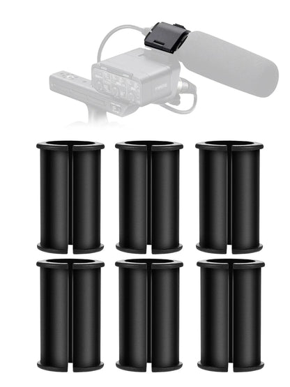 6 Pack Microphone Shock Mount Spacer 45 x 20 mm / 1.8 x 0.8 inches, Black