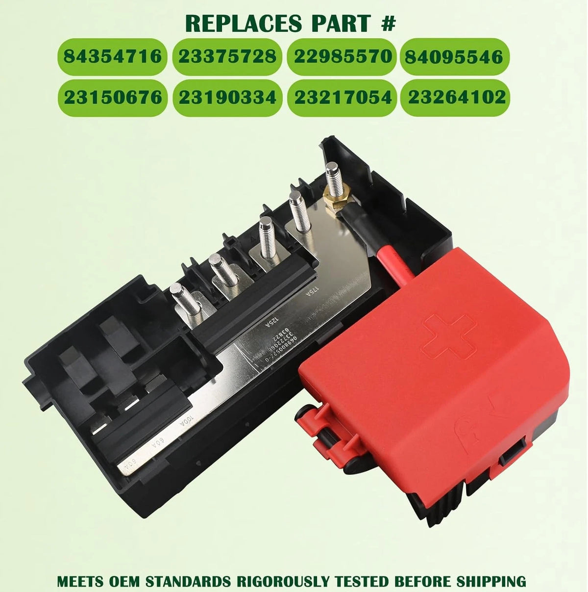 Battery Distribution Fuse Block Compatible with 2015-2020 Chevrolet Black