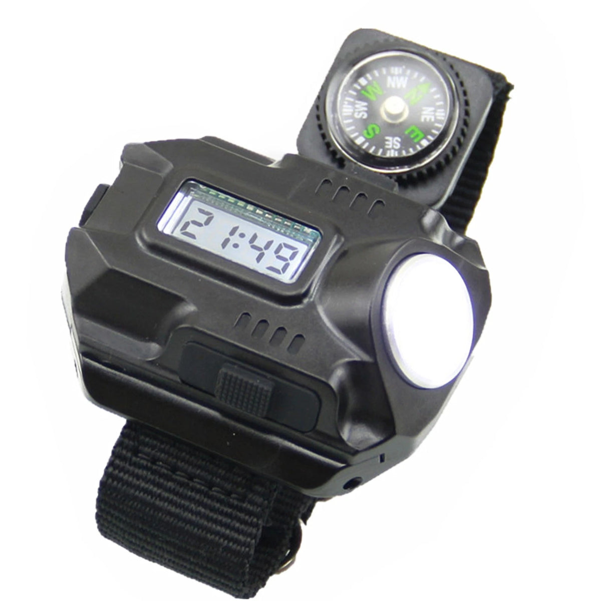 Flashlight LED Torch Compass Tactical LED Rechargeable Outdoor Sport Watch