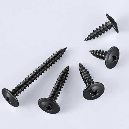 Wensilon (250 pcs)#8×1" Black Truss Head Wood Screws Quick Metal #8×1",