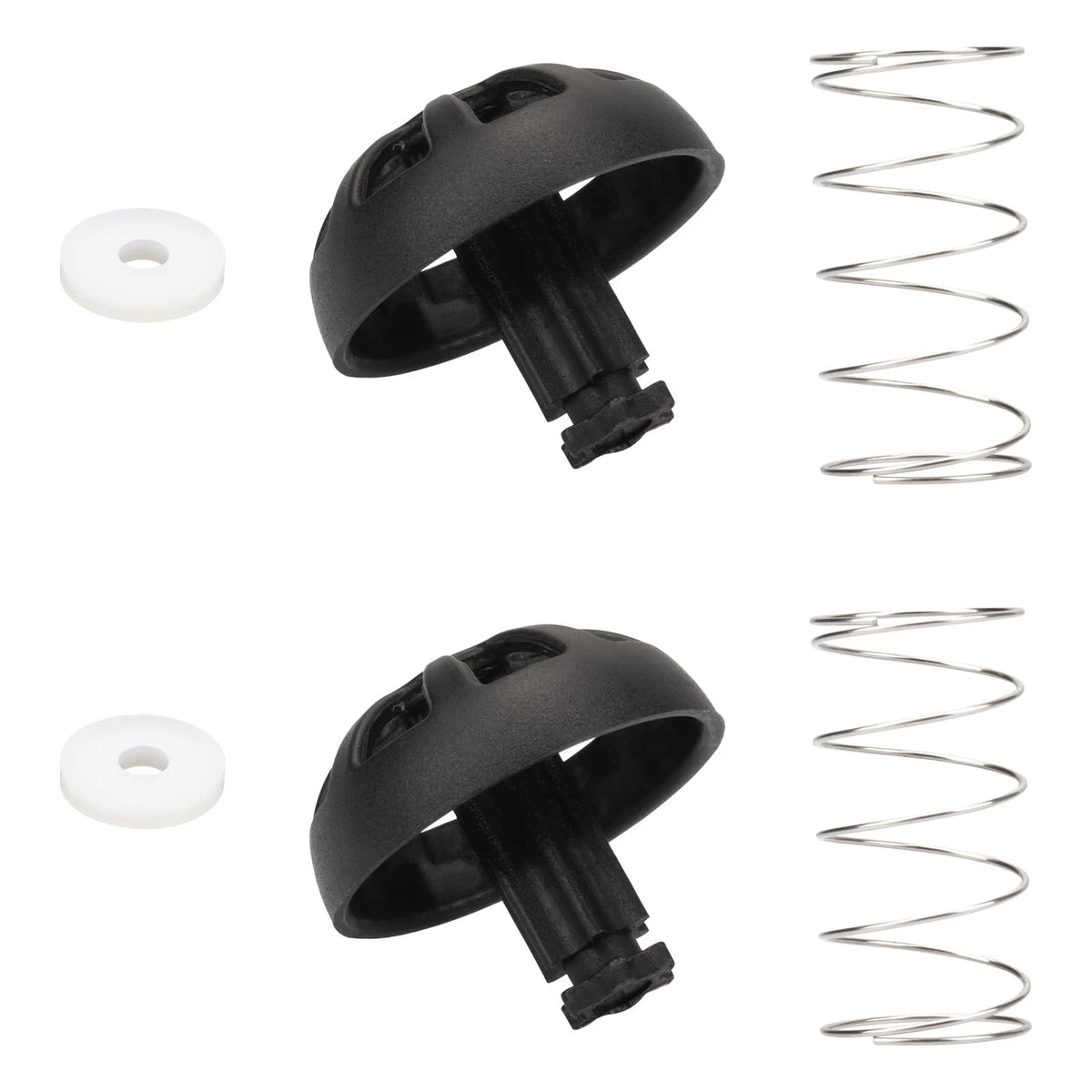 2-Pack Coffee Machine Brew Basket Bottom Spring Loaded Stopper Kits 2, Black