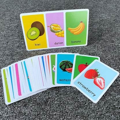 Flash Cards for Toddlers, Educational Learning Set of pocket-size, Orange