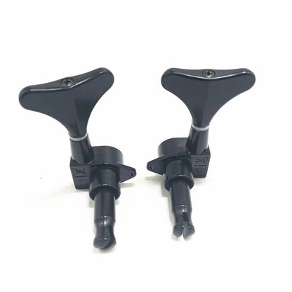 Black 2L+2R 4 Acoustic Guitar String Tuning Pegs Closed Gear Machine Heads E