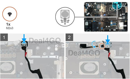 DC Power Input Jack Cable Power-Adapter Port 1X26W 01X26W DC301016300...