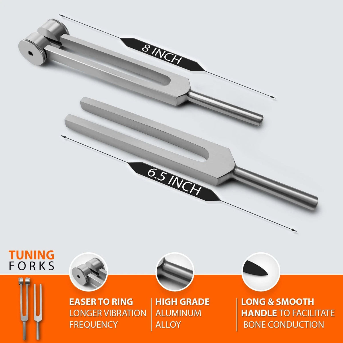 SURGICAL ONLINE Set of 3 Pcs Aluminum Sensory C 128, C512, Silver/ Black