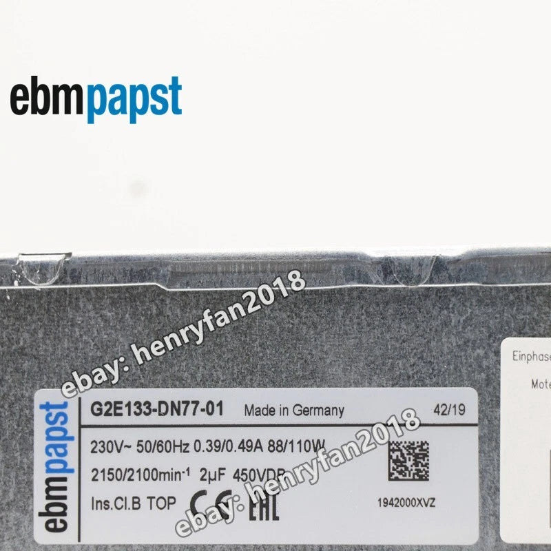For ebmpapst G2E133-DN77-01 Fan 230VAC 88/110W Centrifugal Cooling Fan