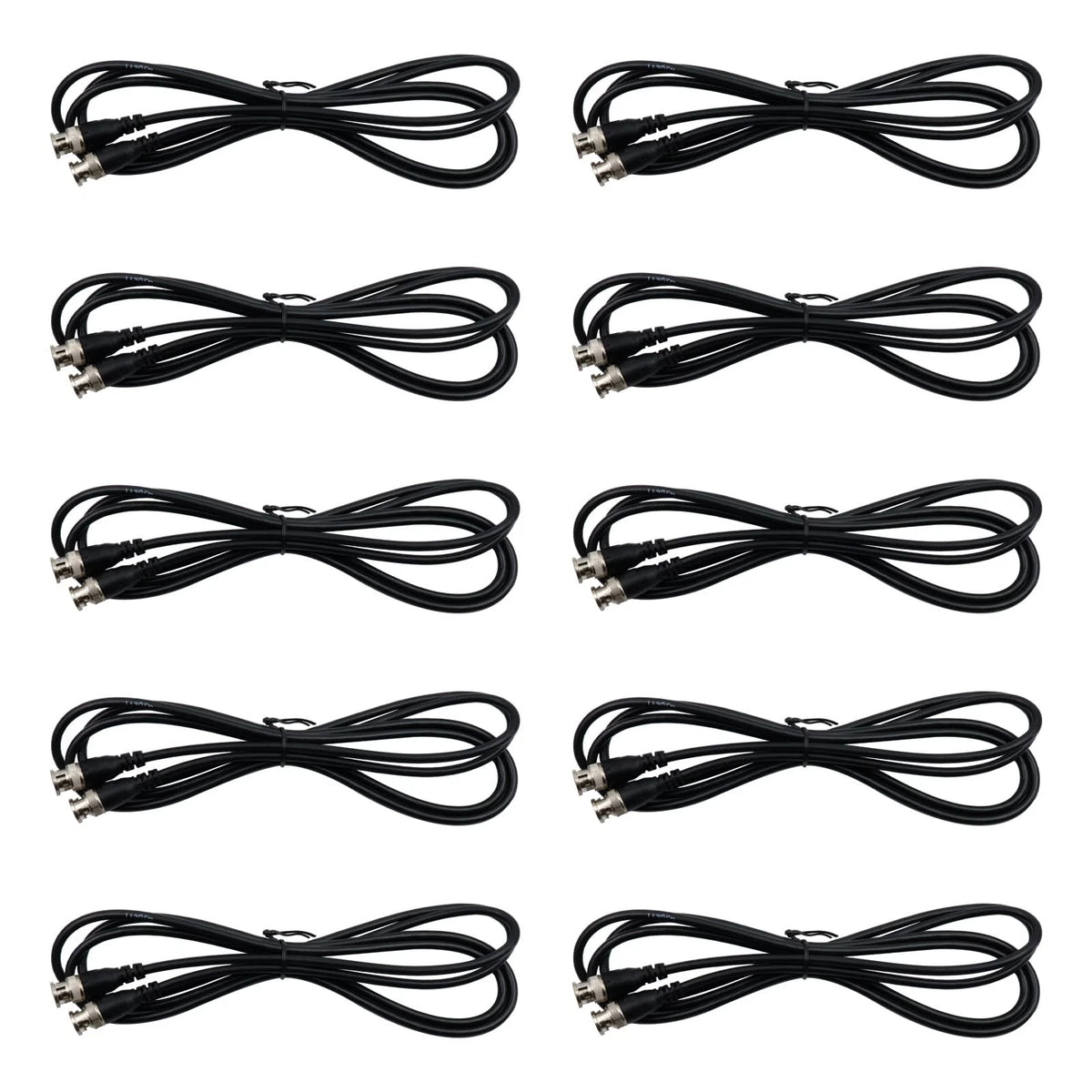 Antrader 10pcs RG58 6 Feet 50-Ohm BNC Male to Coaxial 6 Feet, Black