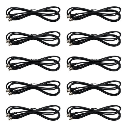 Antrader 10pcs RG58 6 Feet 50-Ohm BNC Male to Coaxial 6 Feet, Black