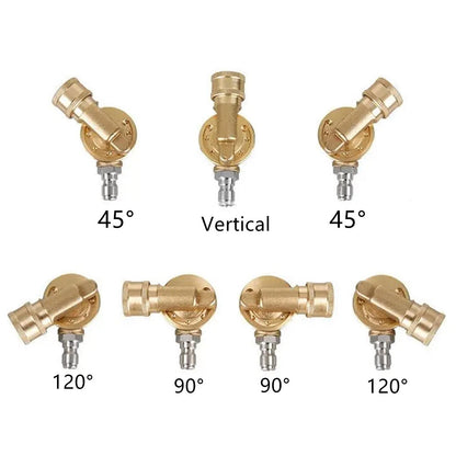 7 Angles Rotating Coupler 4500 PSI 1/4 QC Brass Adapter For High Pressure Hose