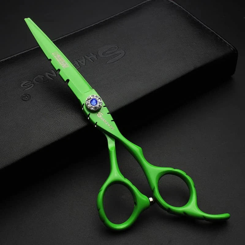 SHARONDS 6 Inch 440C High Hardness Stainless Steel Hair Scissors 6 2pc-c