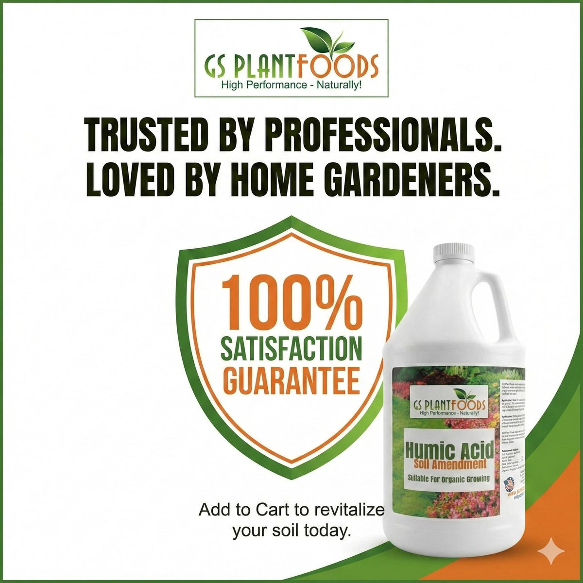 GS Plant Foods Humic Acid Soil Amendment – Leonardite-Derived Liquid 36 OZ