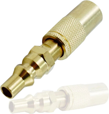 MENSI 1/4" Propane Adapter Quick Disconnect Fitting Compatible for Brass