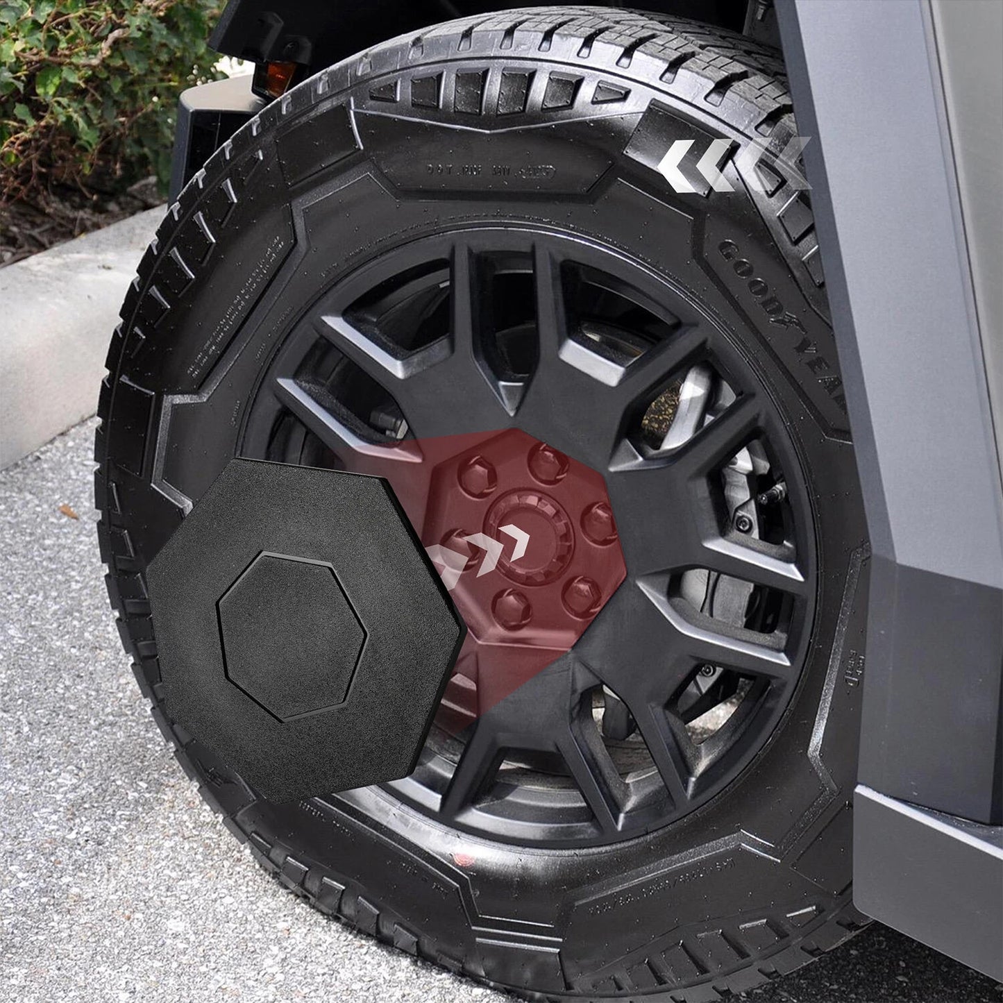Wheel Covers for Tesla Cybertruck Accessories 2023-24 Hubcaps, Center Wheel Caps