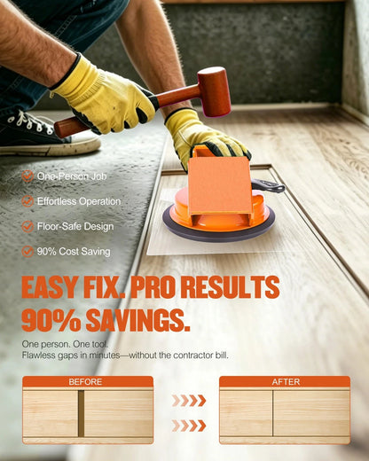 Atangee Floor Gap Fixer Tool for Laminate 5.1 x 5.3 x 4.3 inches, Orange