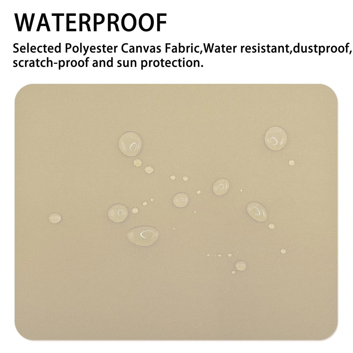 Gheeidau Canvas Repair Patch 9×11 Inch 3Pcs Waterproof 9"×11"×3PCS, Beige