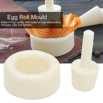 2PCS Waffle Cone Shaper, Ice Cream Maker Roller White