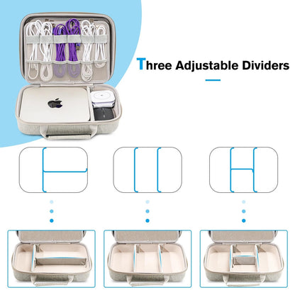 ProCase Hard Travel Extra Large - 11.8 x 8.0 x 3.3 Inch, Silver Gray