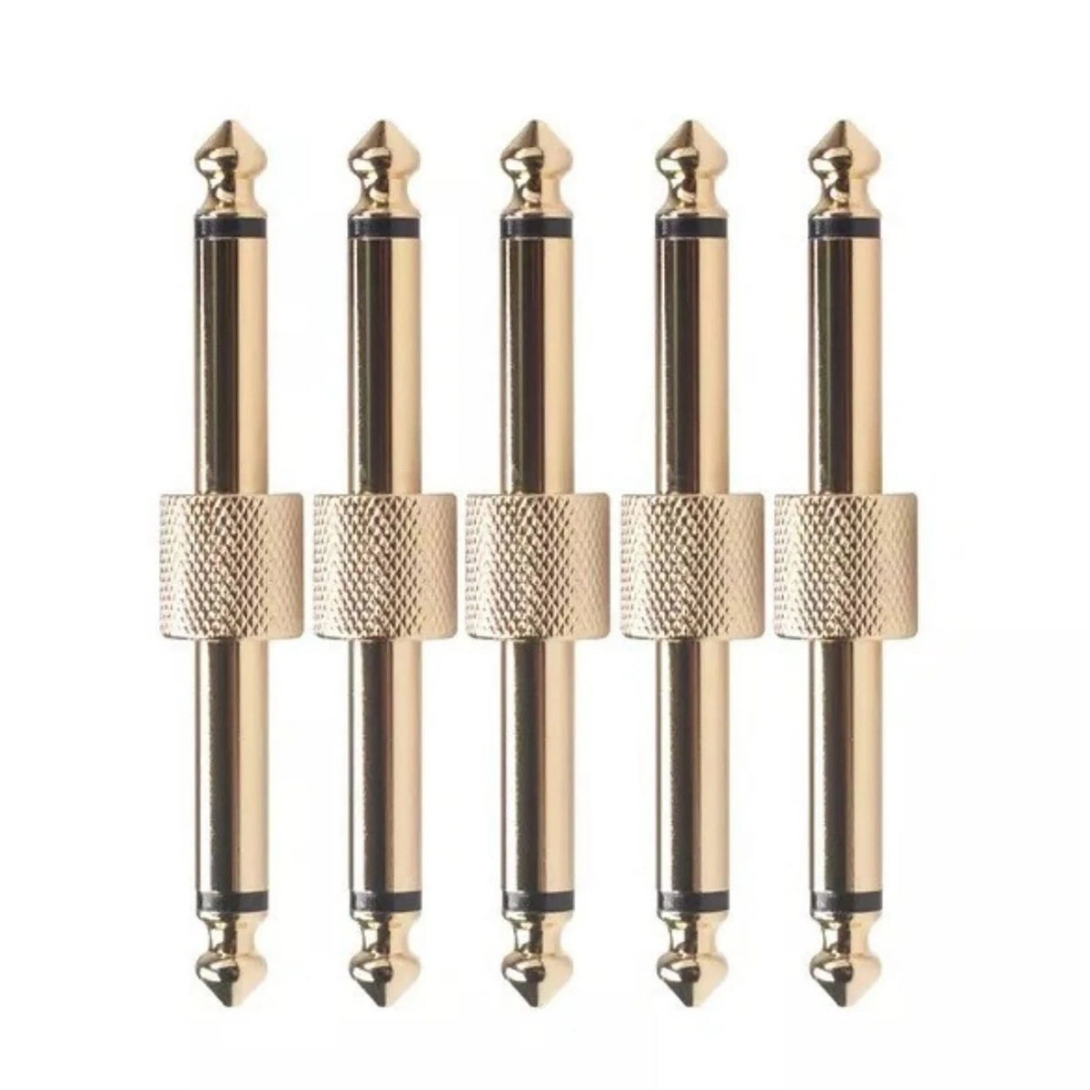 5PCS 6.35 Male to Male Gold Plated audio adapter Support Versatile Usage