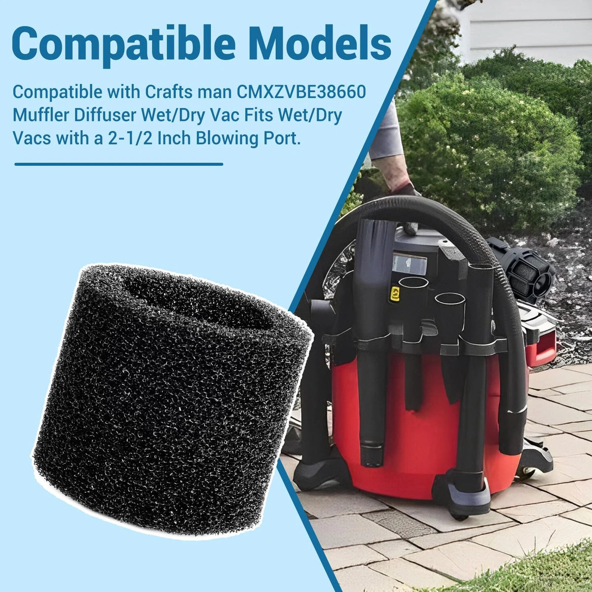 Bularie 8 Pcs Muffler Diffuser Foam Replacement Parts, Compatible with...