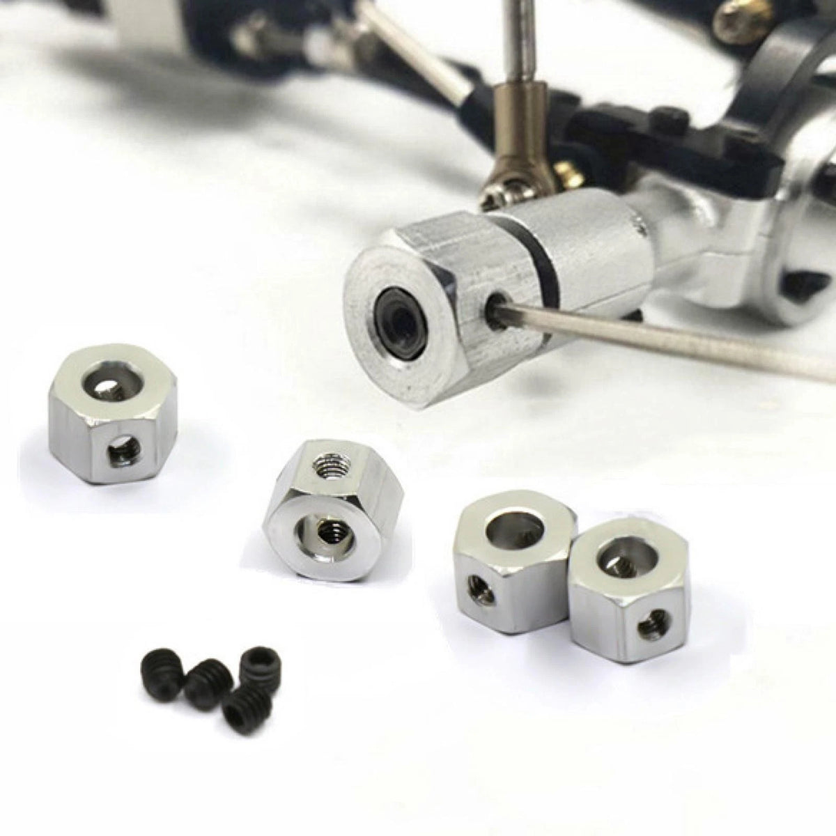 Metal 5mm Wheel to 12mm Combiner Wheel Hub Hex Adapter For WPL D12 C14 MN D90 q