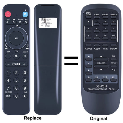 RC-266 Replace Remote Control For Denon CD Player DCD-315 DCD-485 DCD-635