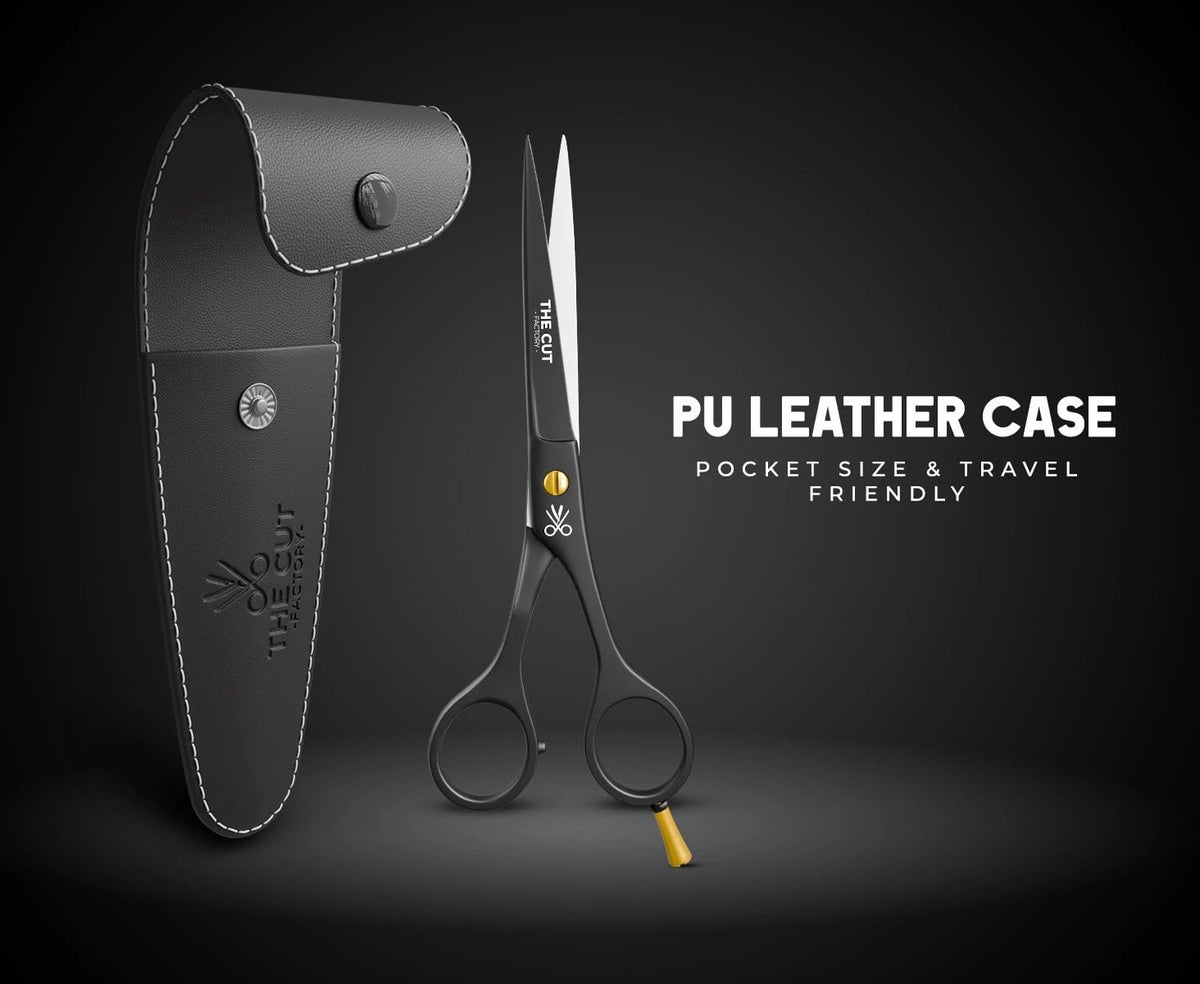 The Cut Factory® 6.5” Matte Black Luxury Hair Scissors – 6 Inches,