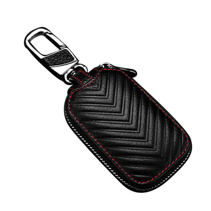 Leather Car Key Chain Bag Smart Key Holder Cover Remote Fob Case C