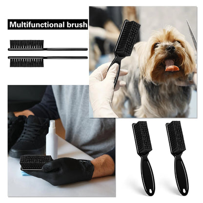 NICEMOVIC Barber Clipper Cleaning Brushes, 20 Pcs Plastic Handle 20PCS, Black