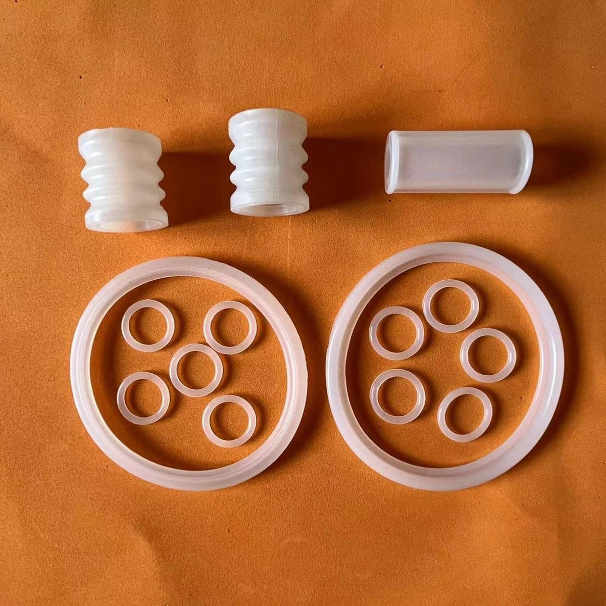 One Set Ice Cream Machine Rubber Ring Sealing Tube for 1, transparent