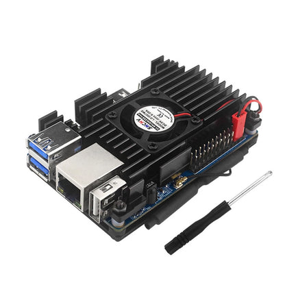 G Aluminum Case with Cooling Fan Active Passive Radiator Kit for Orange Pi 3 LTS