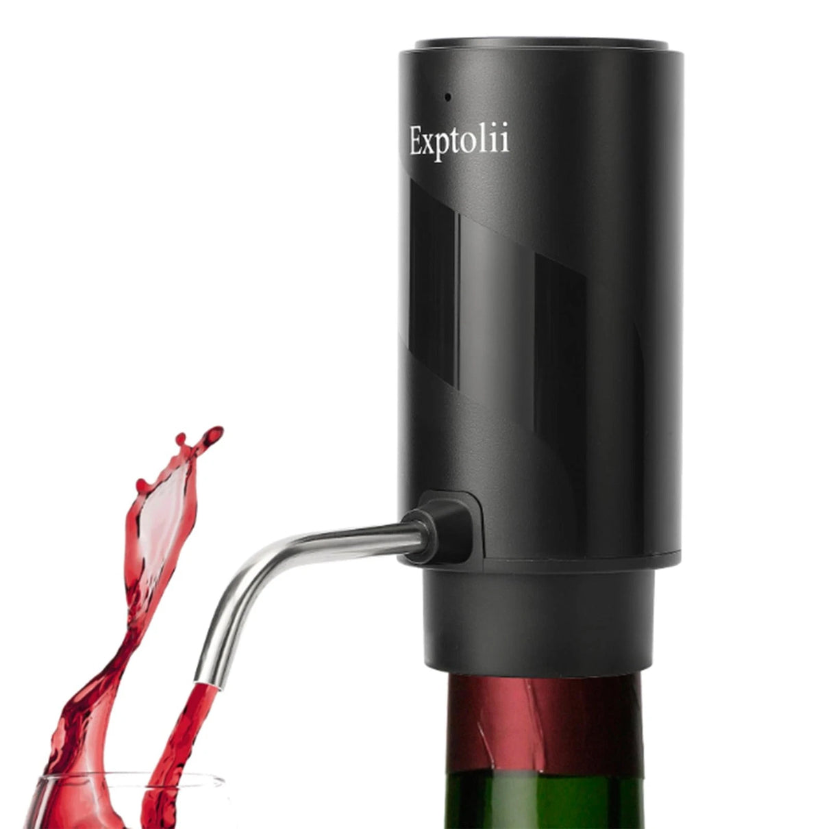 Electric Wine Aerator, Decanter, Dispenser, 7 Ounces, Black