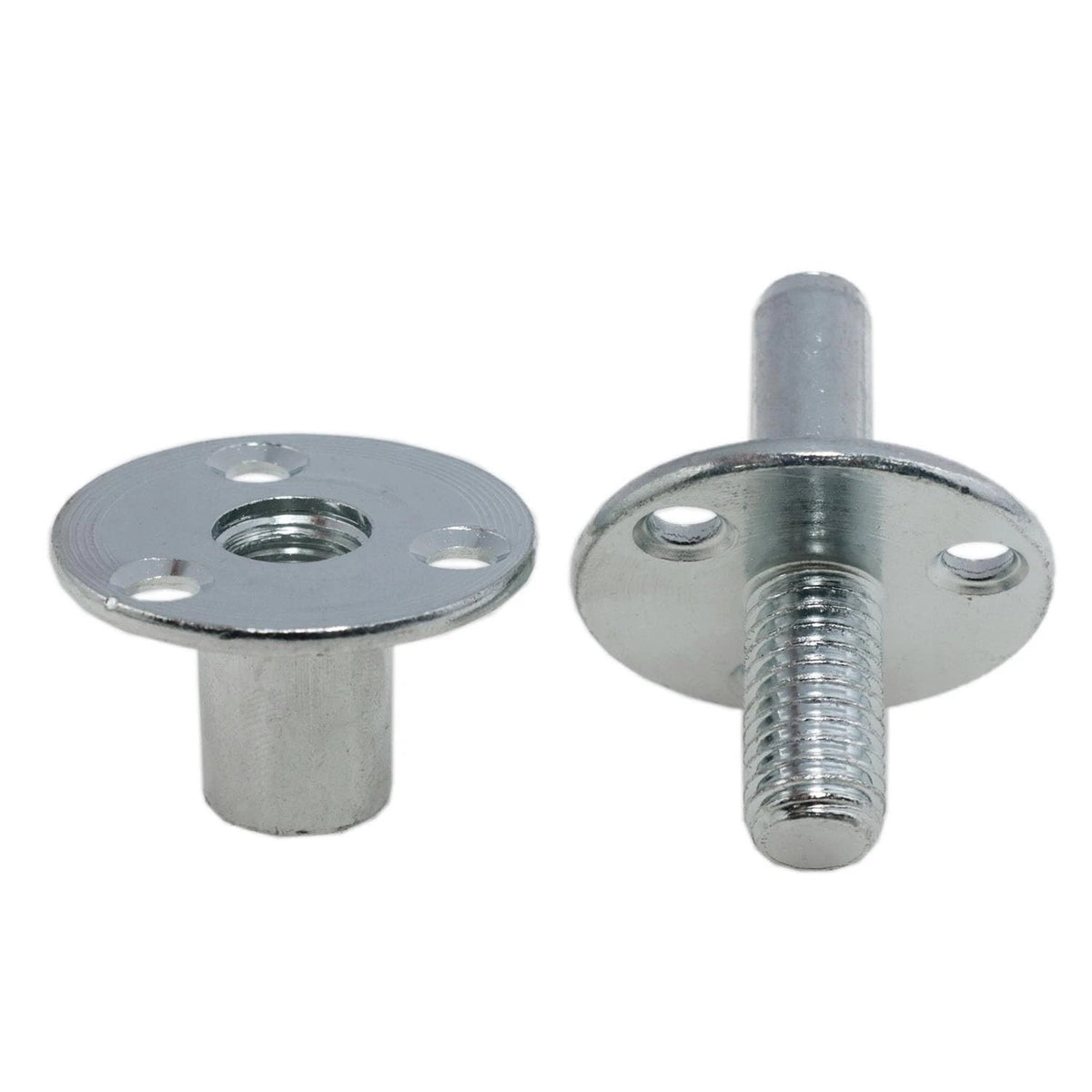 Table top connectors T-nut M12, Bed Post M12*53.5, Silver