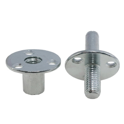 Table top connectors T-nut M12, Bed Post M12*53.5, Silver