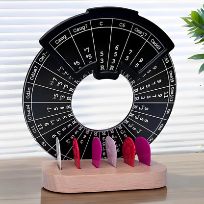 Ssllretu Circle of Fifths Wheel Metal Melody Tool with Guitar Chord Chart...