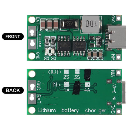 ATNSINC 2PCS Multi-Cell 2S 3S 4S Type-C USB Boost Converter to 8.4V 2A