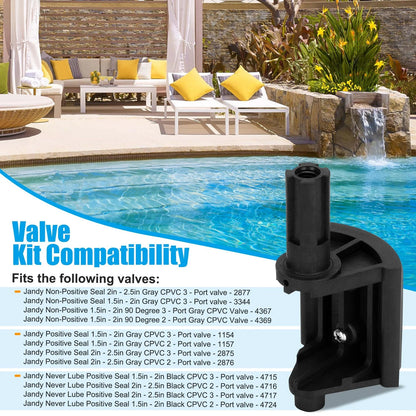 NURATIT 2-Port/3-Port Pool Valve Rebuild Kit Compatible with Jandy 2 Pack