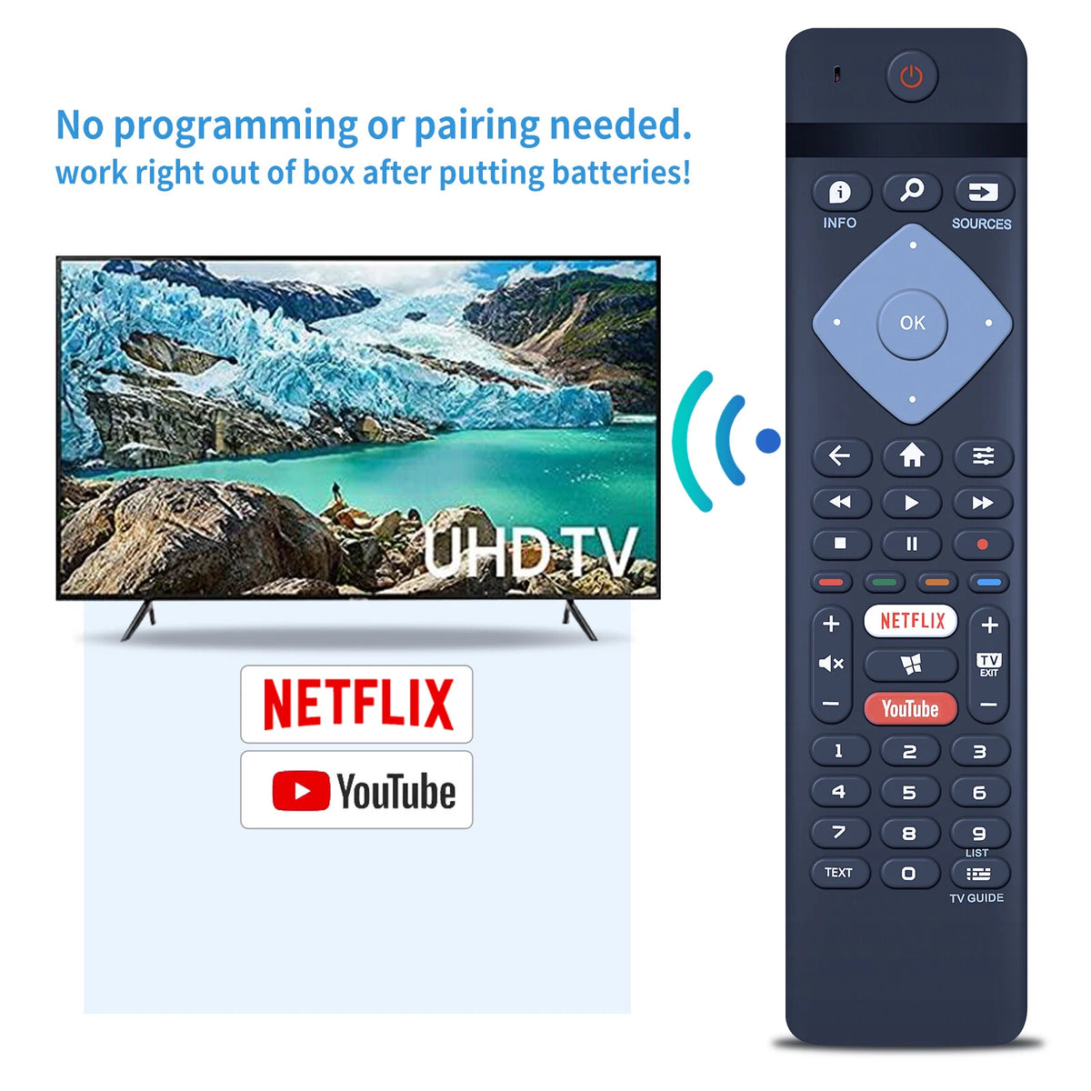 Remote Control For Philips TV BRC0884305/01 BRC0884303/01 398GR10BEPHN0032BC