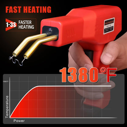 ATOLS Upgraded Plastic Welder, 1000PCS Staples, Pure Copper Red-Corded