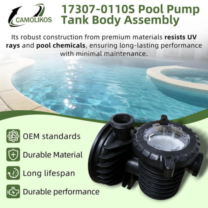 17307-0110S Pool Pump Tank Body Assembly Fits for Pentair Sta-Rite Black