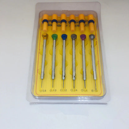 6Pack Steel Screwdriver Watch Jewelry With 6 Blades Watchmakers Repair Tools