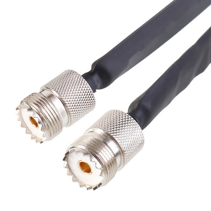 Metal+Plastic Door Pass Through Flat RF Coaxial Cable  UHF Female 12Inch 50 Ohms